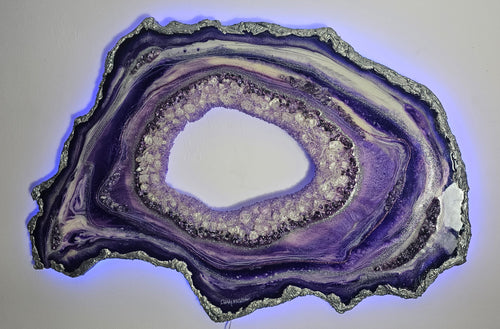 Regeneration - Amethyst Resin Geode - Frequency art