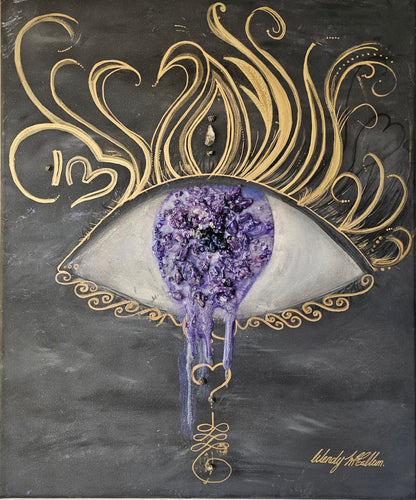 Soul’s Eye Resin Artwork – Crystal Eye for Healing & Protection
