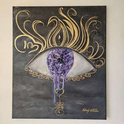Soul’s Eye Resin Artwork – Crystal Eye for Healing & Protection