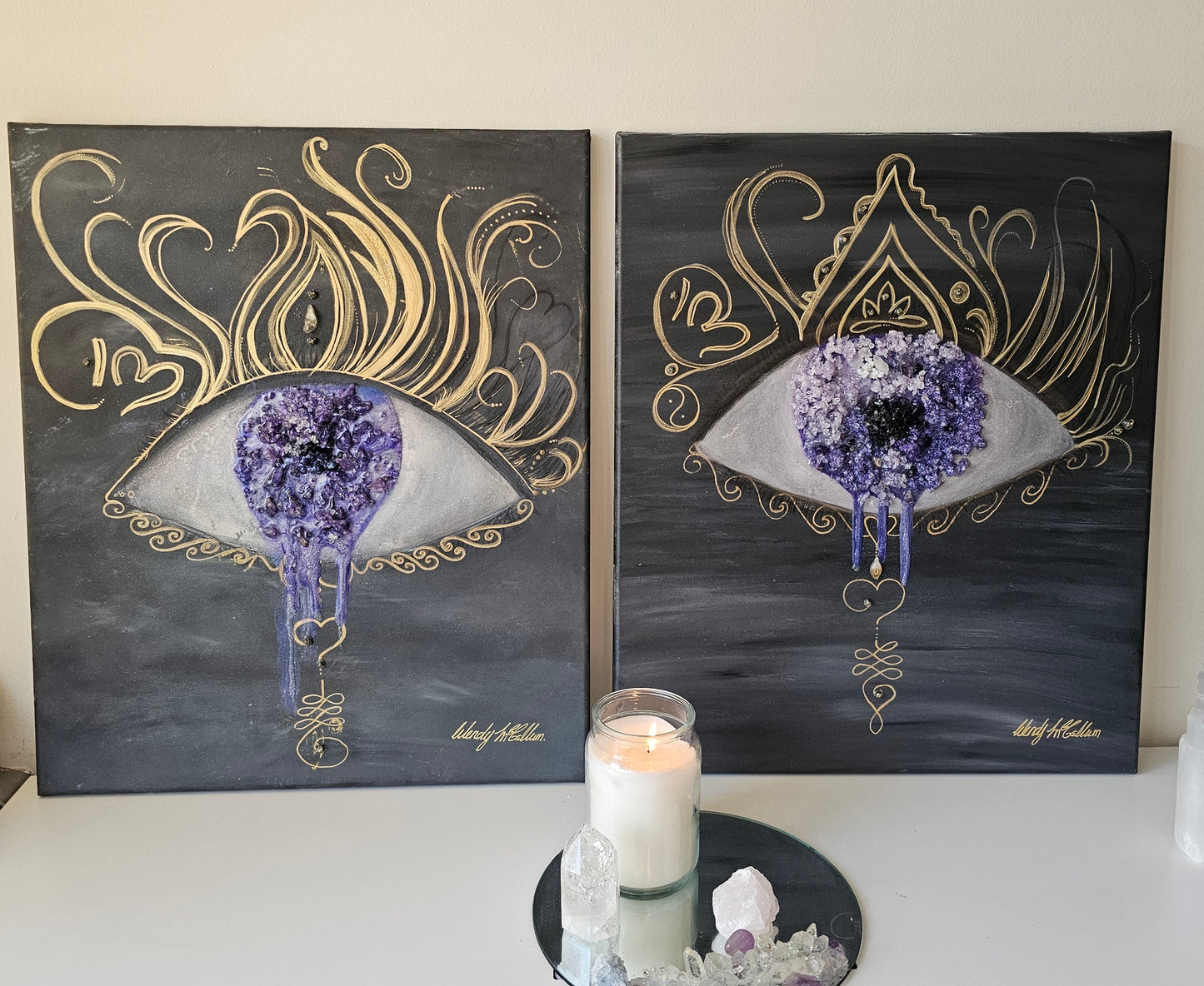 Soul’s Eye Resin Artwork – Crystal Eye for Healing & Protection