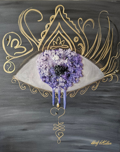 Soul’s Eye Resin Artwork – Crystal Eye for Healing & Protection