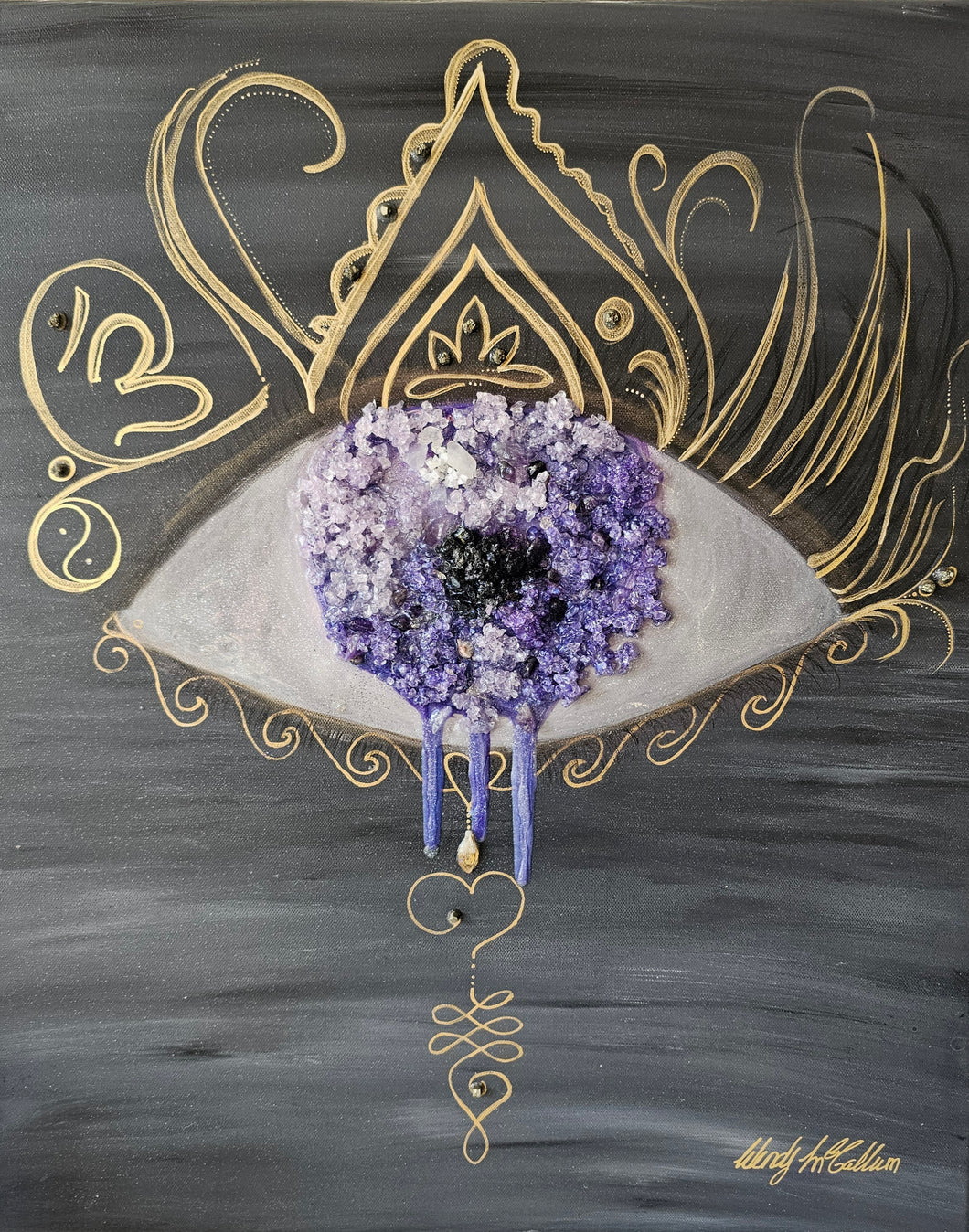 Soul’s Eye Resin Artwork – Crystal Eye for Healing & Protection