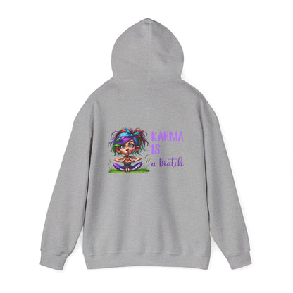 Karma Is a Biatch – Cute but Savage Yoga Girl Hoodie