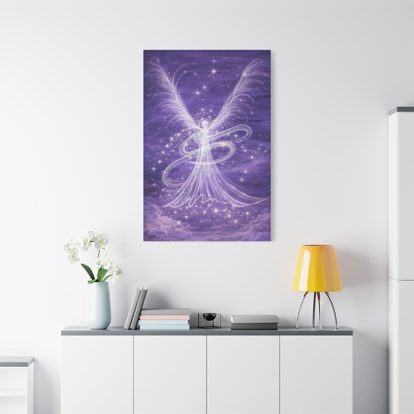 Archangel Zadkiel – Abstract Healing Frequency Art Canvas Print