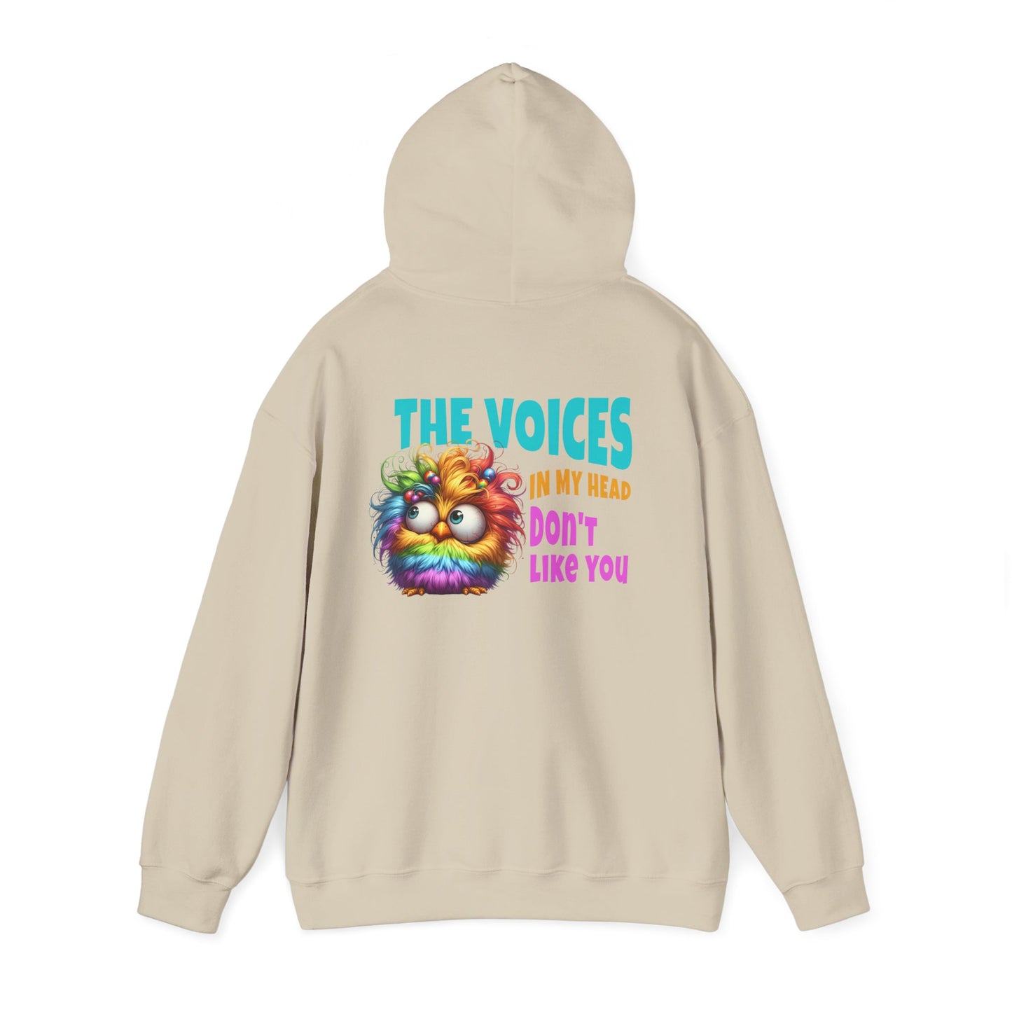 The Voices in My Head Don’t Like You – Funny Rainbow Chick Hoodie