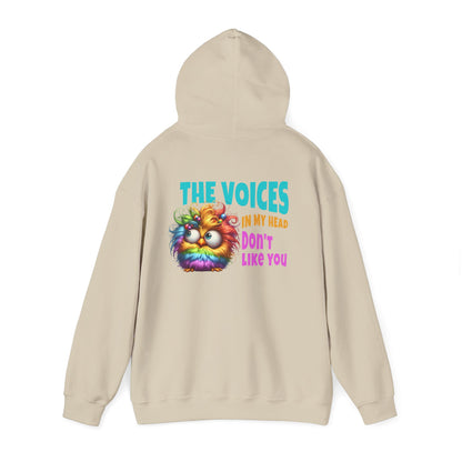 The Voices in My Head Don’t Like You – Funny Rainbow Chick Hoodie