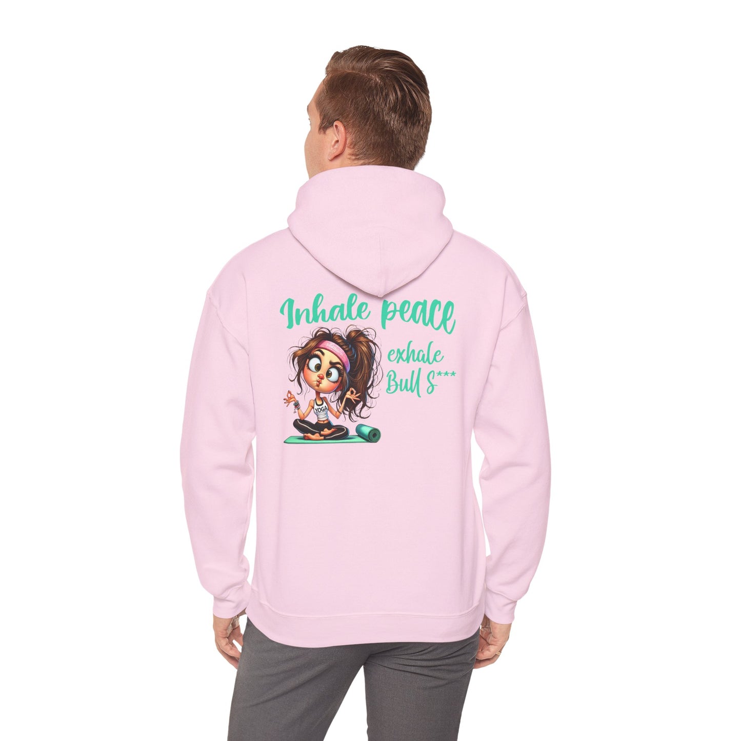 Inhale Peace, Exhale Bullsh*t – Funny Yoga Meltdown Hoodie