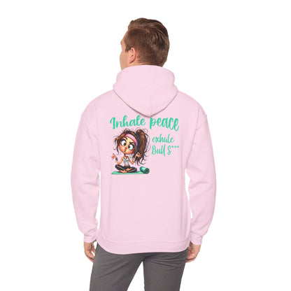 Inhale Peace, Exhale Bullsh*t – Funny Yoga Meltdown Hoodie