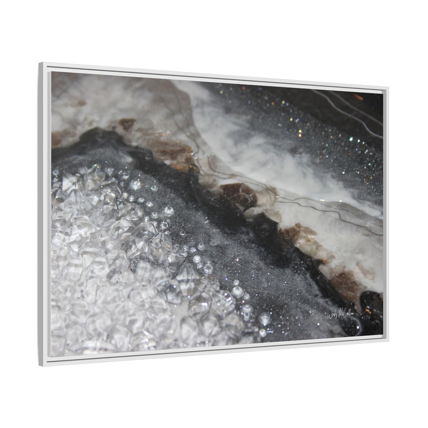 Grey Moonstone Framed Print - Opulence