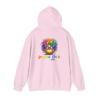 Crystal Chick Hoodie – Cute Rainbow Chick with Crystals | For Crystal Lovers & Spiritual Souls