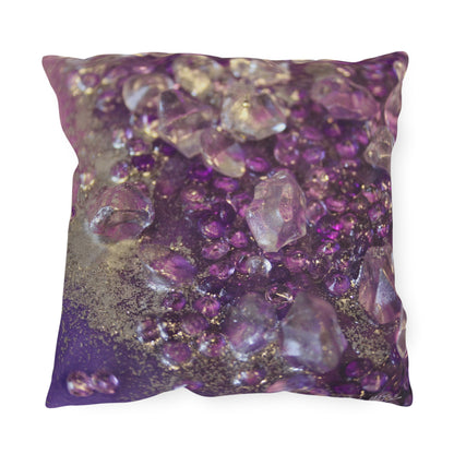 Amethyst Dreams Opulence Outdoor Pillow - Patio Cushion