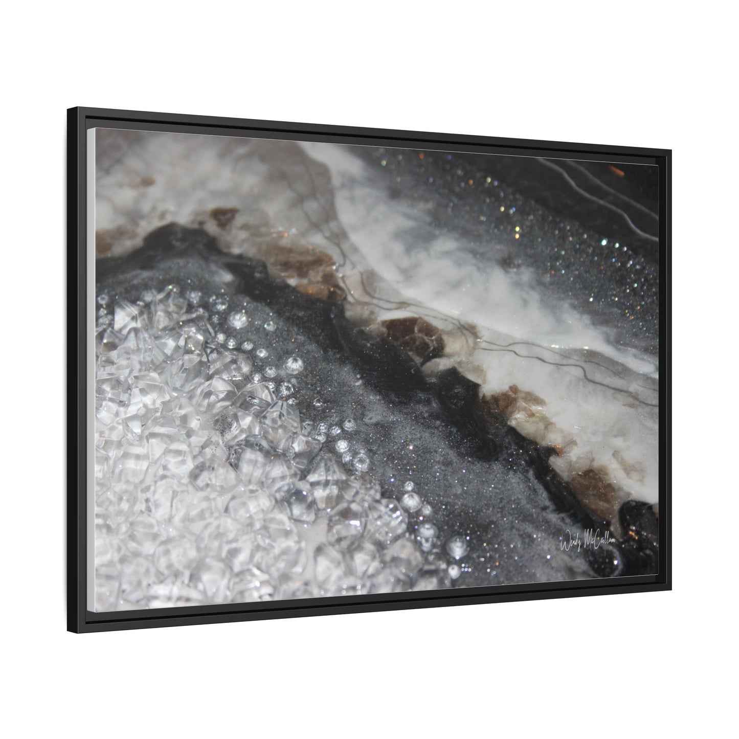 Grey Moonstone Framed Print - Opulence