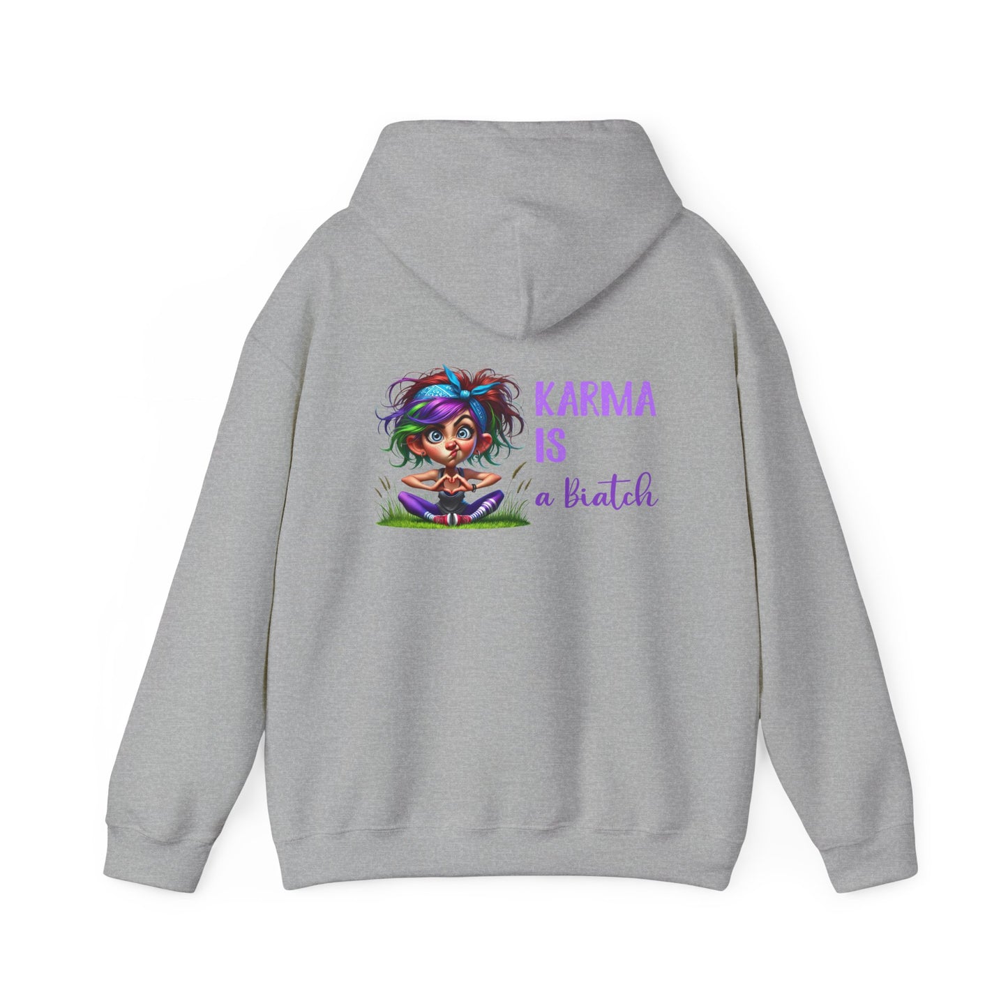 Karma Is a Biatch – Cute but Savage Yoga Girl Hoodie