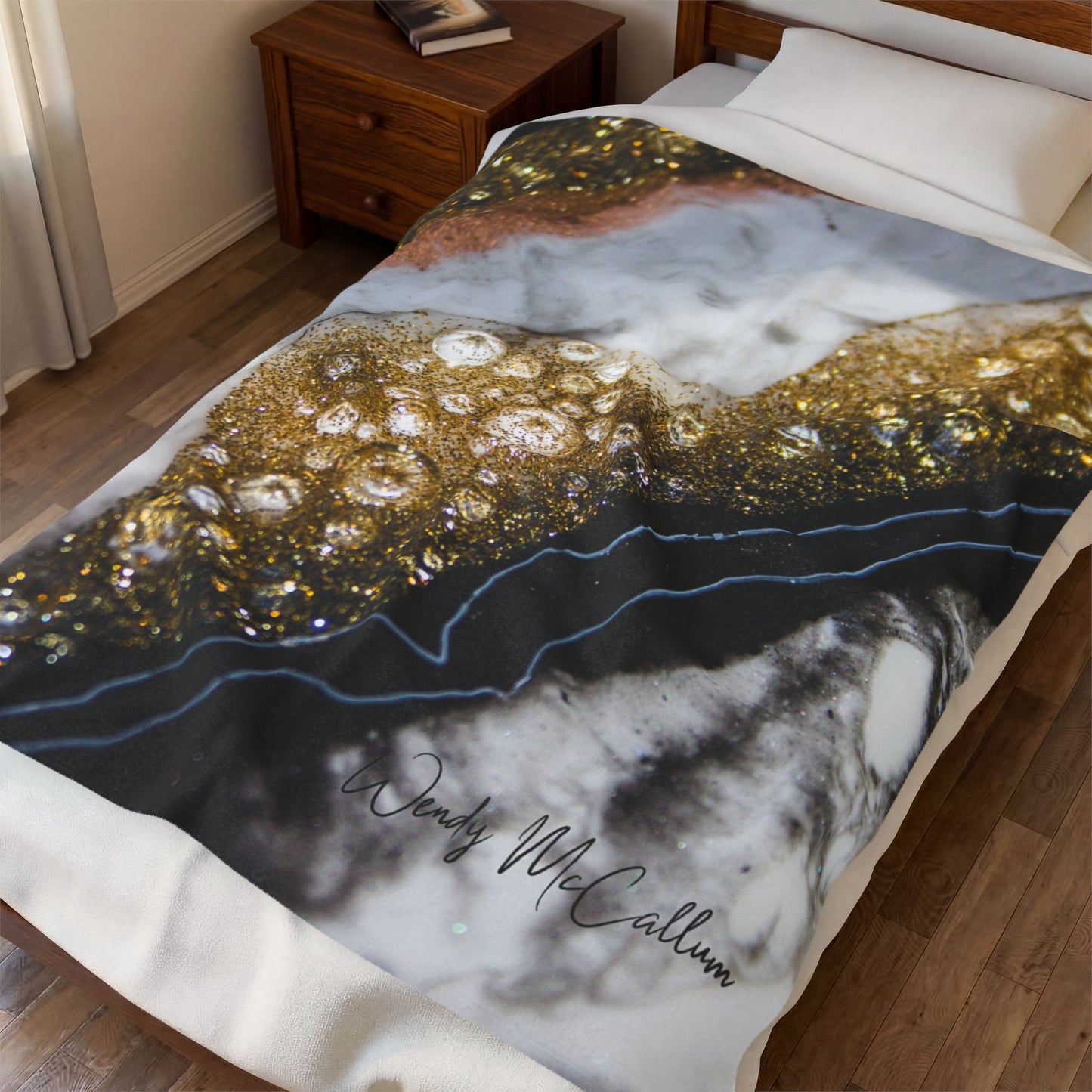 Alchemy Elegance - Velveteen Plush Blanket