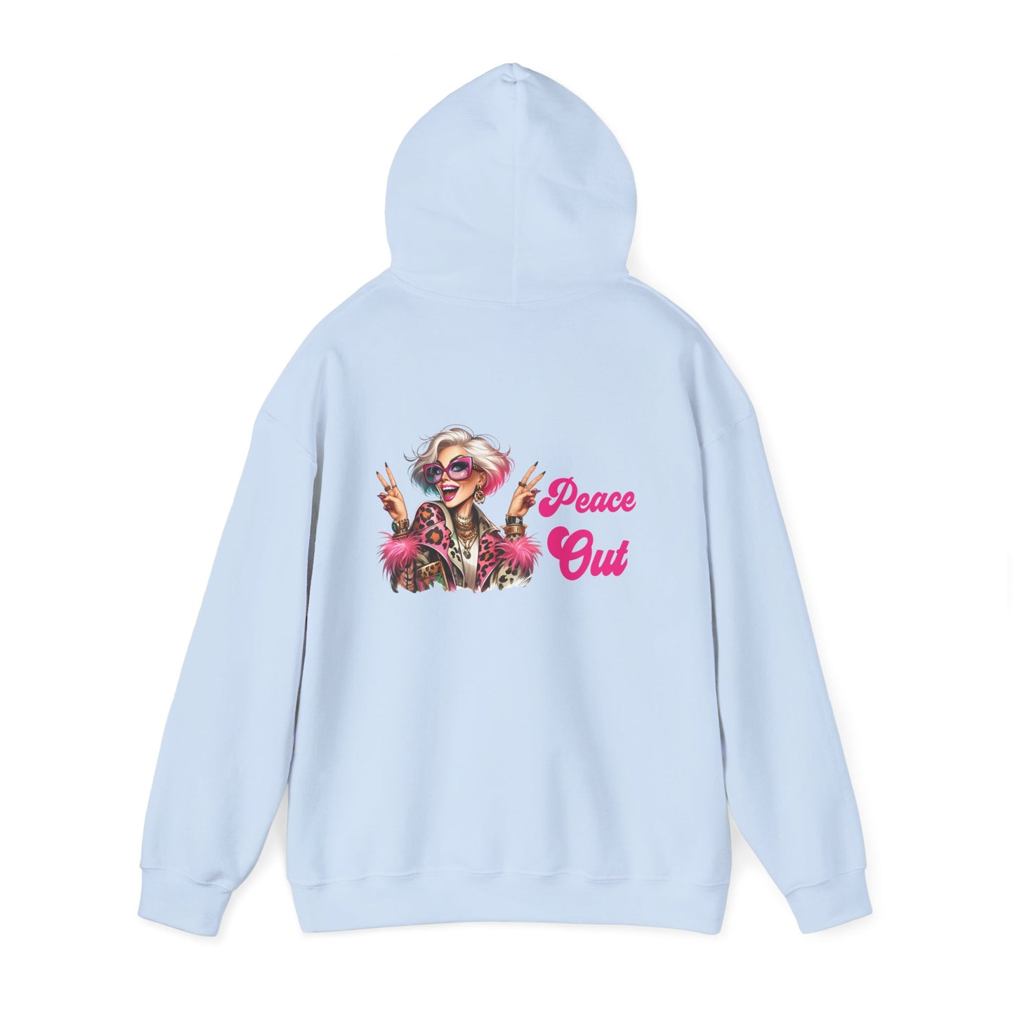 Peace Out – Glam Confidence Woman in Her Prime Hoodie