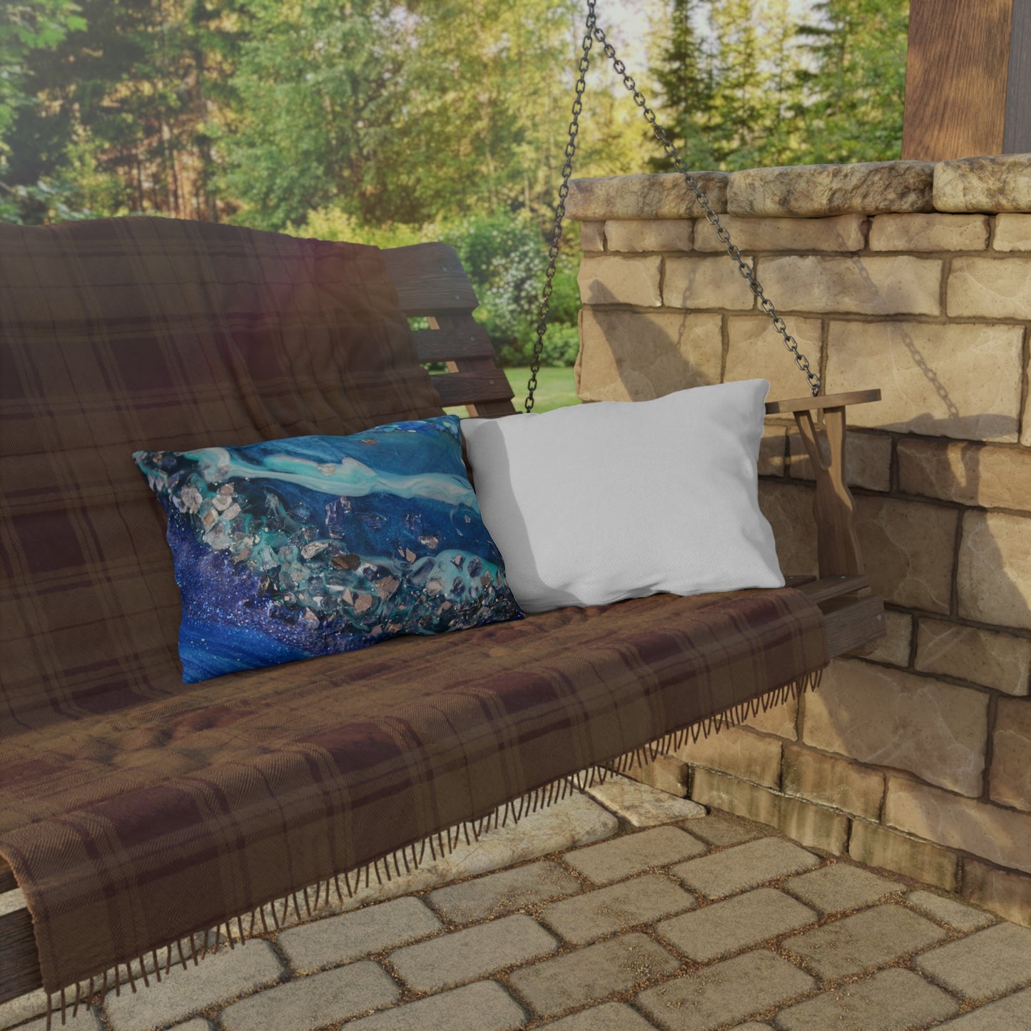 Elucidation Elegance Outdoor Pillow - Patio Cushion