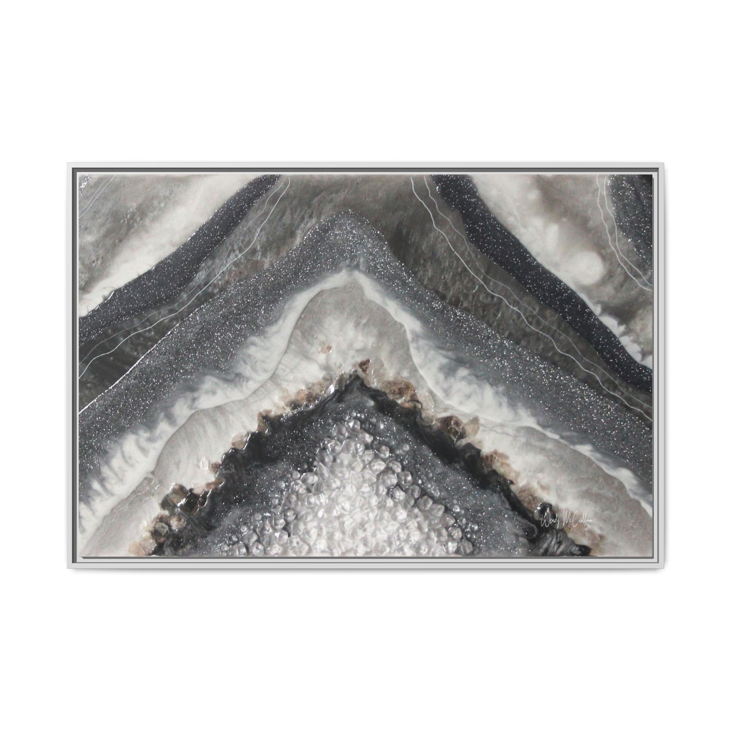 Grey Moonstone Framed Print - Splendour