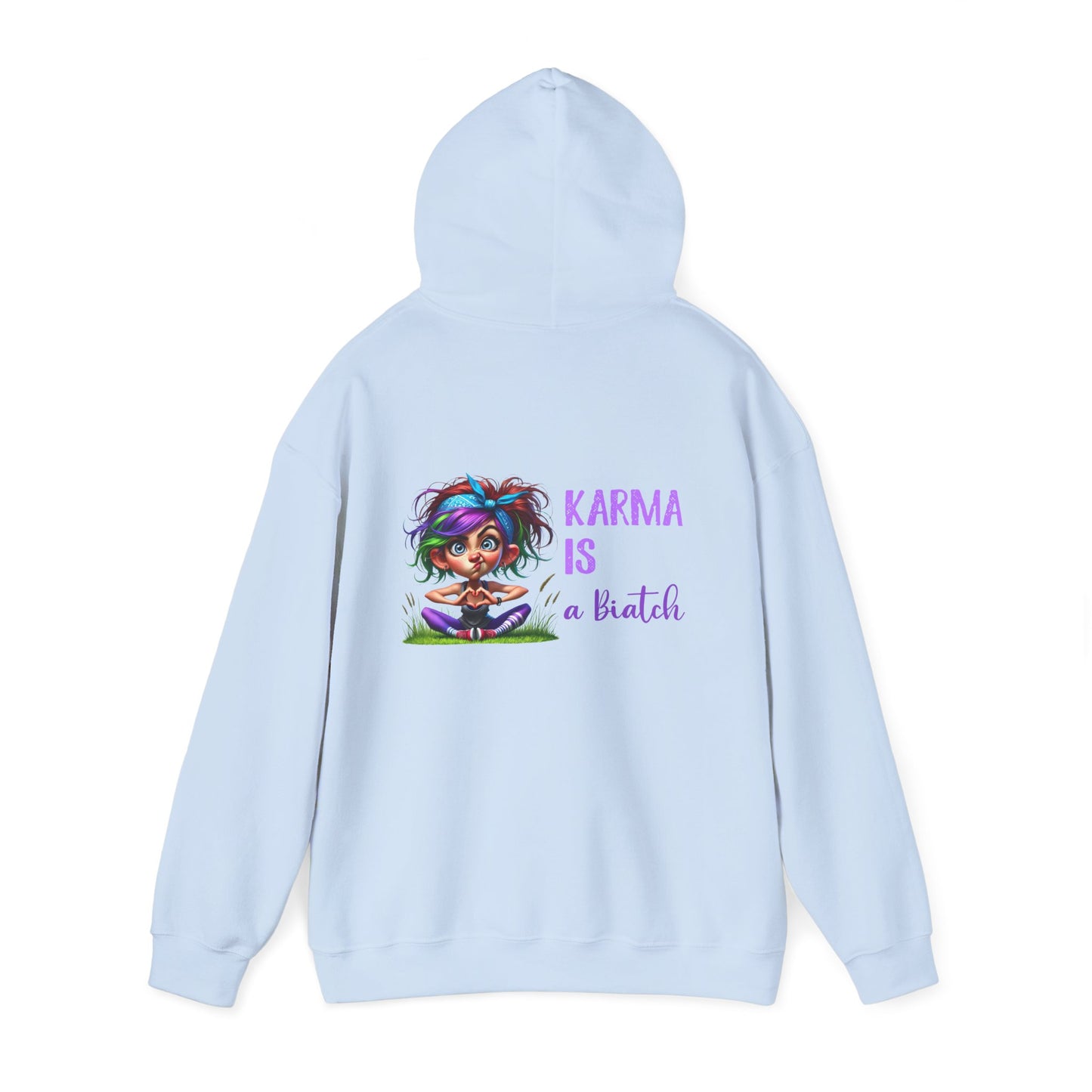 Karma Is a Biatch – Cute but Savage Yoga Girl Hoodie