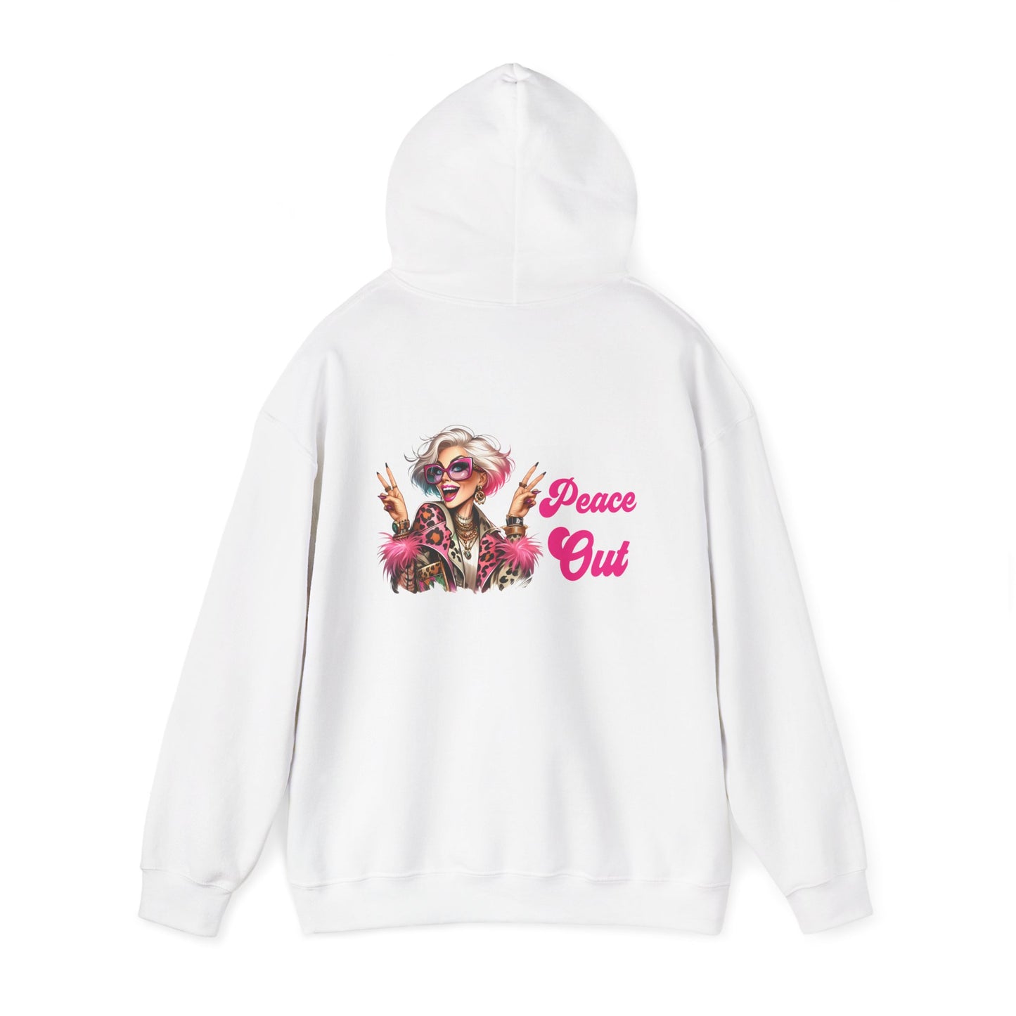Peace Out – Glam Confidence Woman in Her Prime Hoodie