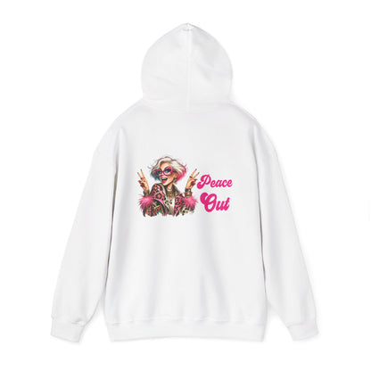 Peace Out – Glam Confidence Woman in Her Prime Hoodie