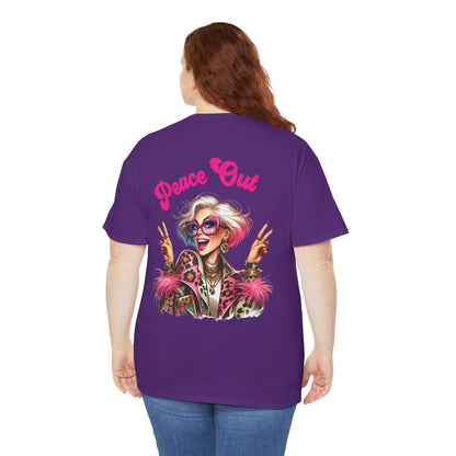 Peace Out – Glam Confidence Woman in Her Prime T-Shirt