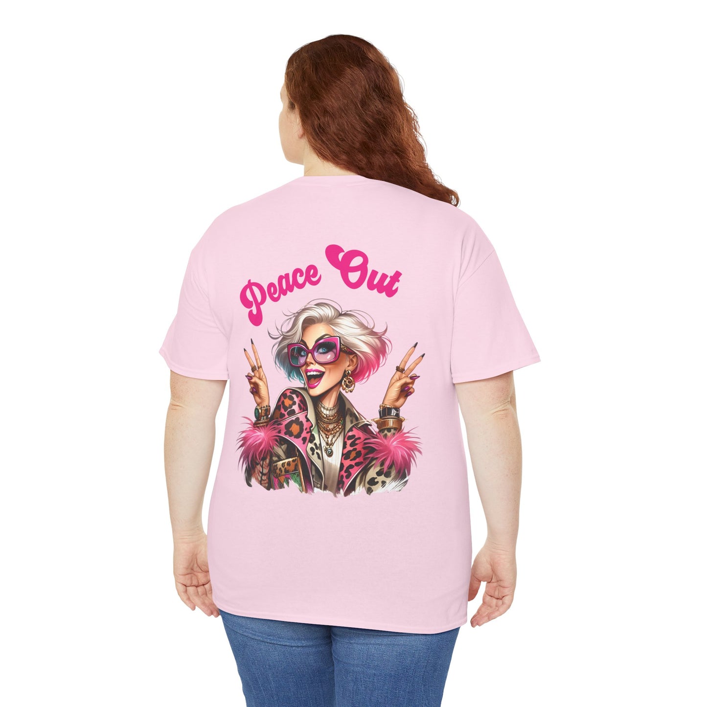 Peace Out – Glam Confidence Woman in Her Prime T-Shirt