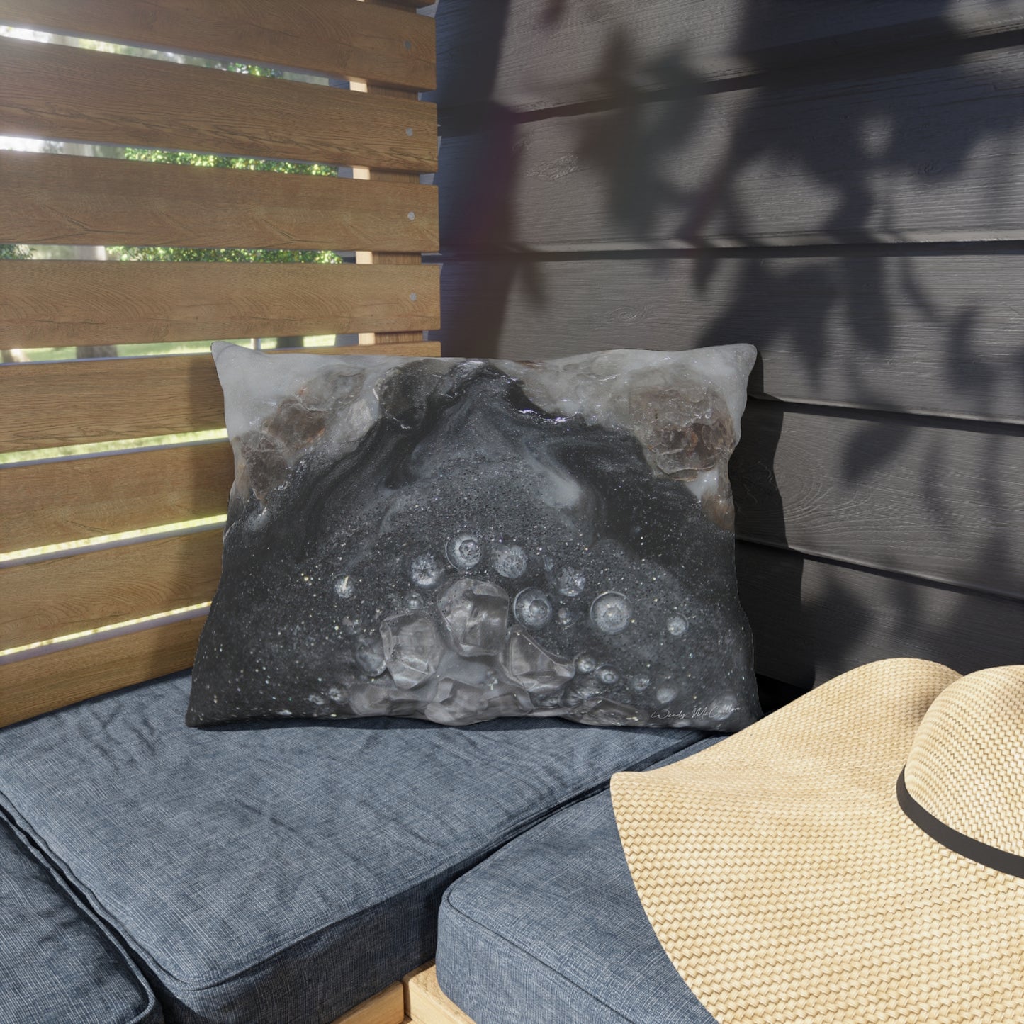 Grey  Moonstone  Elehance Outdoor Pillow — Patio Cushion