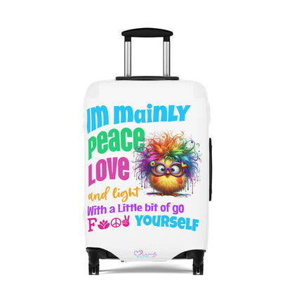 Im mainly peace love & Light - Luggage Cover