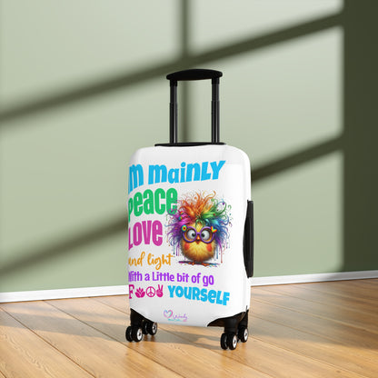 Im mainly peace love & Light - Luggage Cover