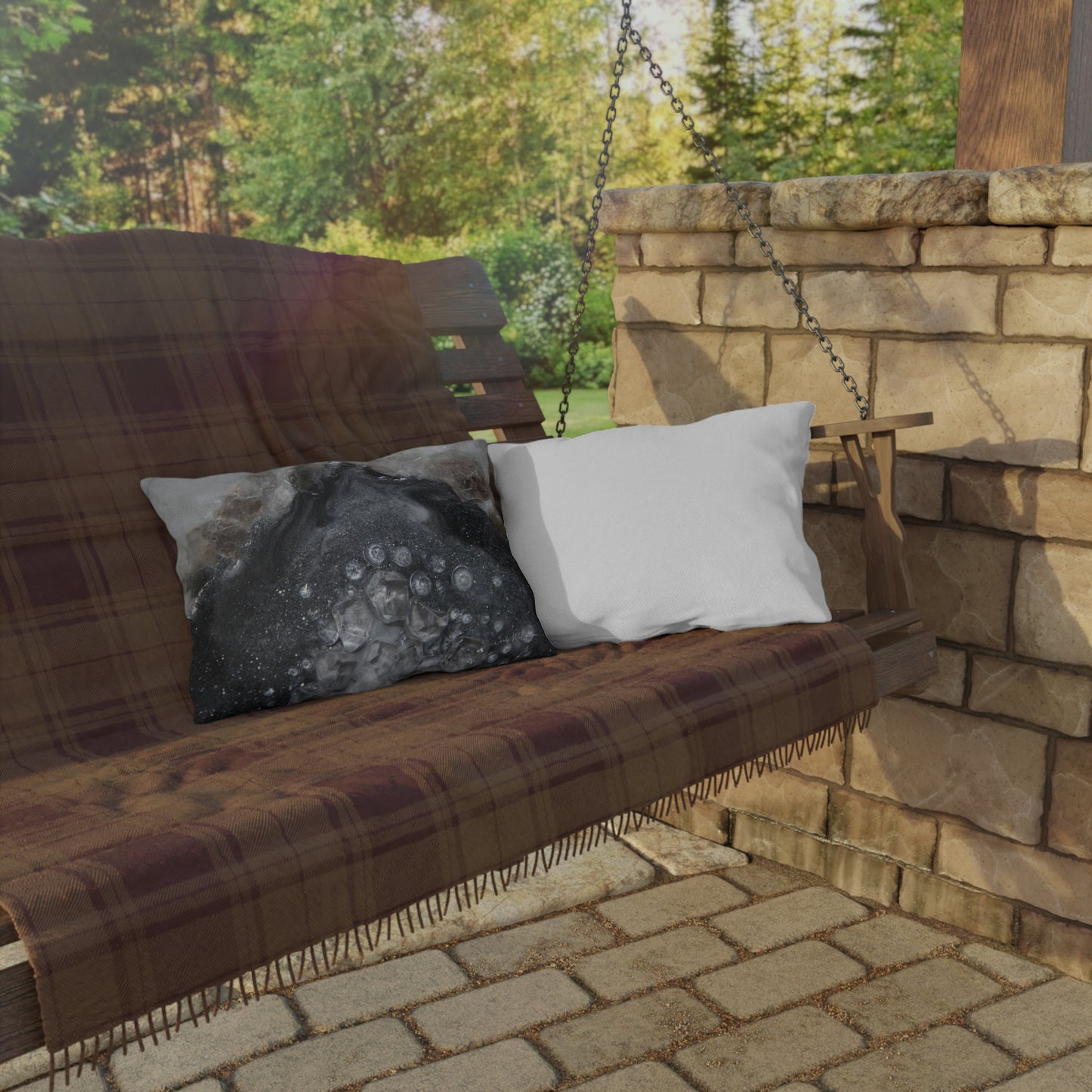 Grey  Moonstone  Elehance Outdoor Pillow — Patio Cushion