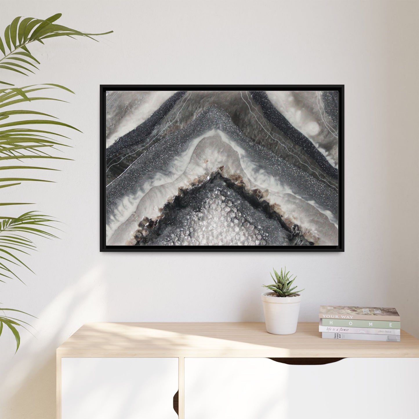 Grey Moonstone Framed Print - Splendour
