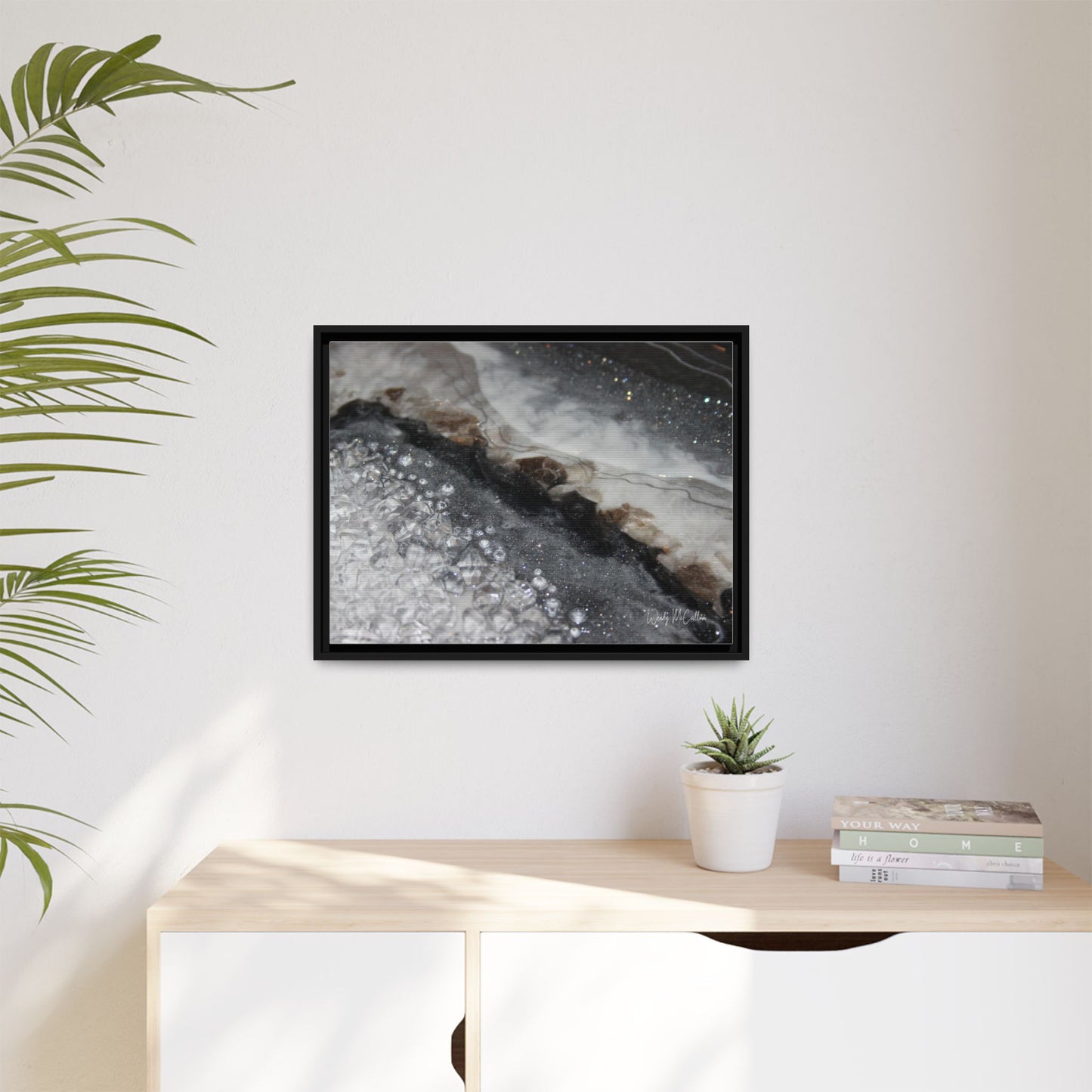 Grey Moonstone Framed Print - Opulence