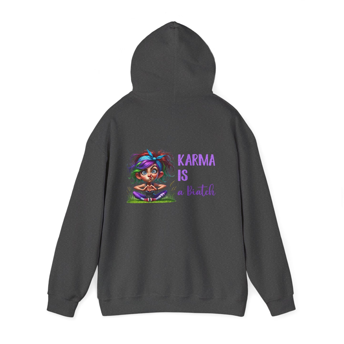 Karma Is a Biatch – Cute but Savage Yoga Girl Hoodie