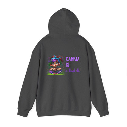 Karma Is a Biatch – Cute but Savage Yoga Girl Hoodie