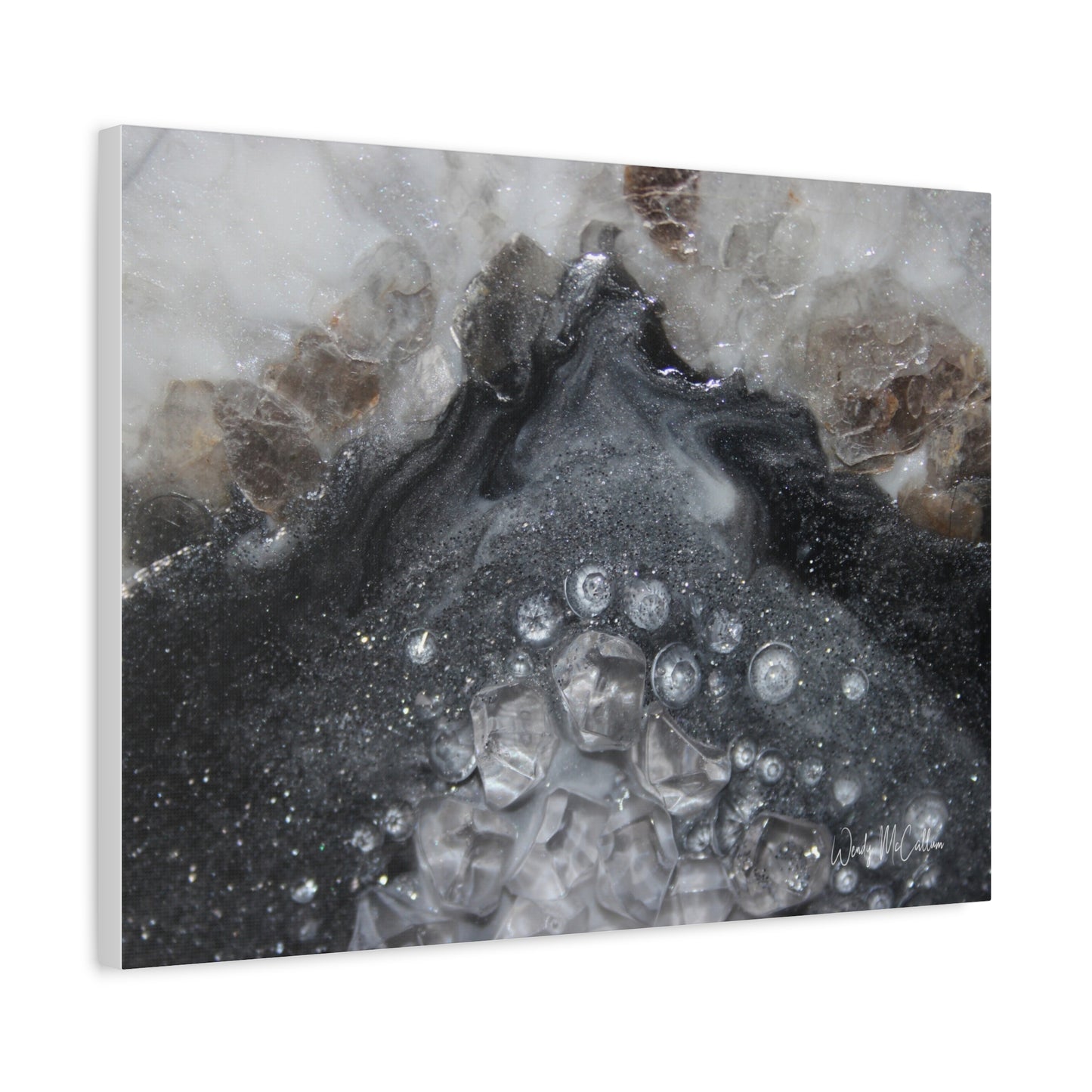 Grey Moonstone Canvas Wall Art - Elegance