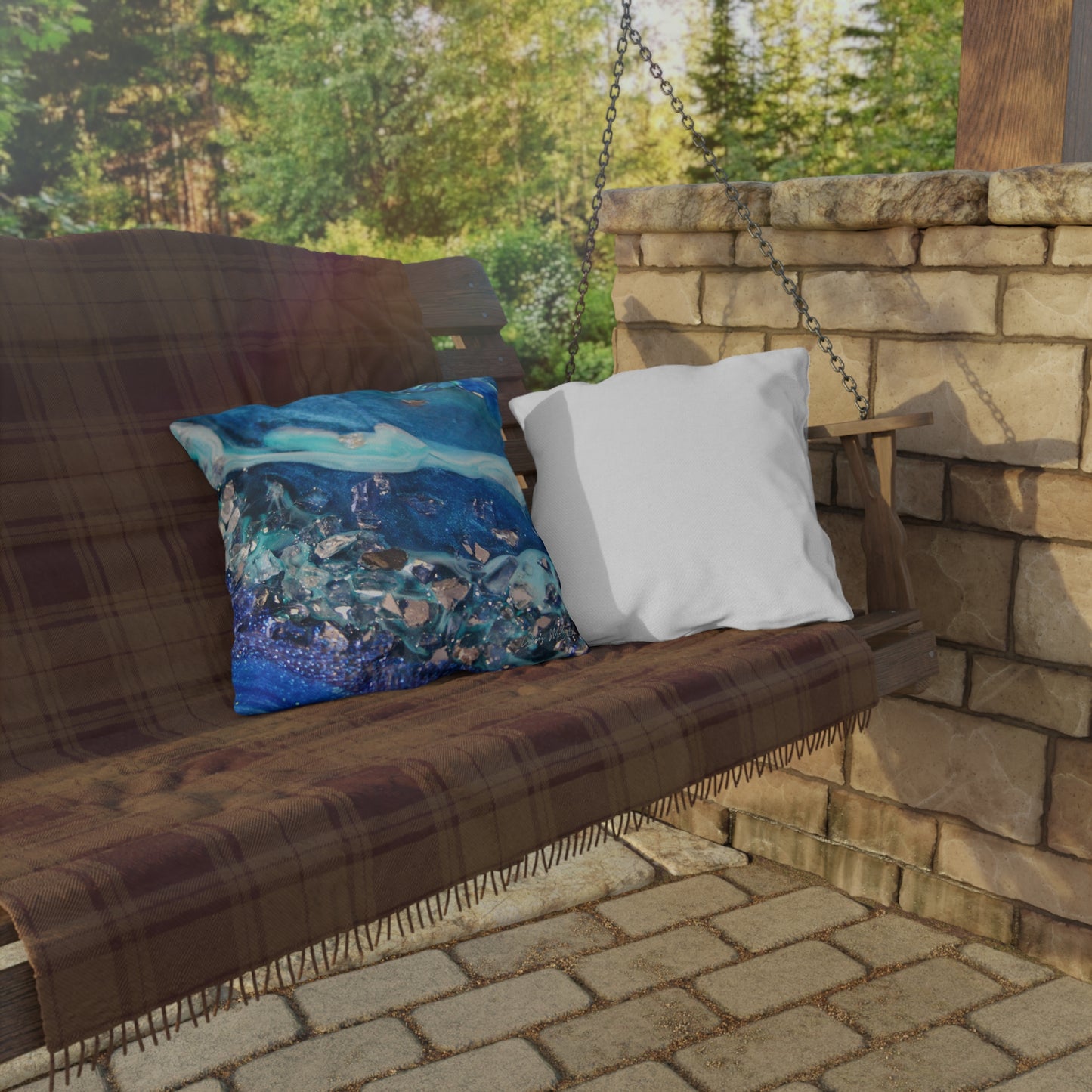Elucidation Elegance Outdoor Pillow - Patio Cushion