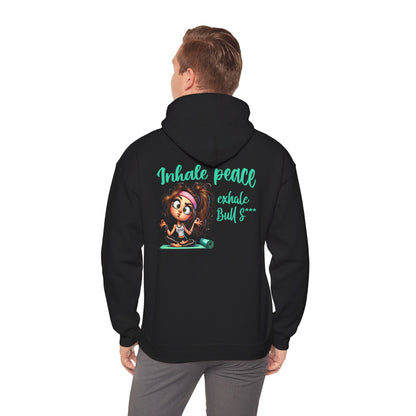 Inhale Peace, Exhale Bullsh*t – Funny Yoga Meltdown Hoodie