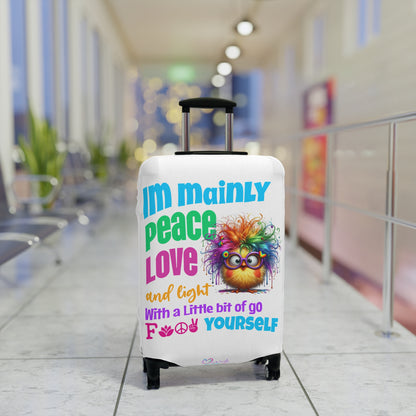 Im mainly peace love & Light - Luggage Cover