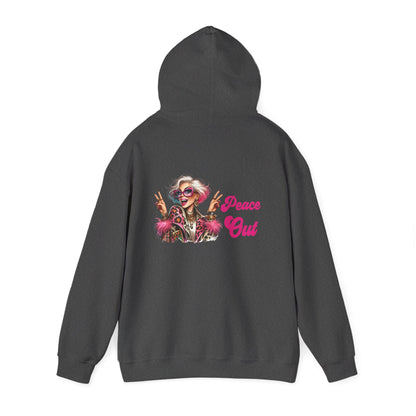 Peace Out – Glam Confidence Woman in Her Prime Hoodie