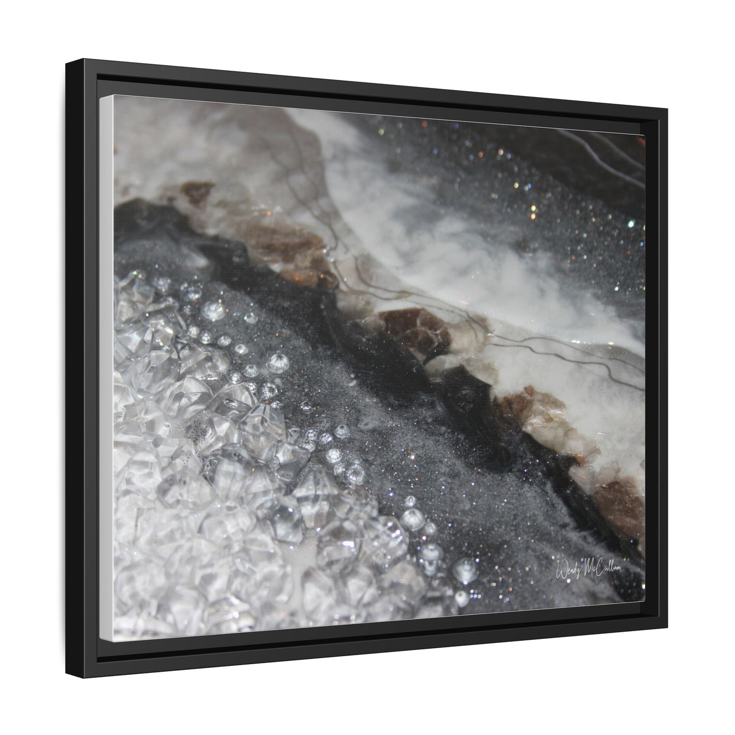 Grey Moonstone Framed Print - Opulence