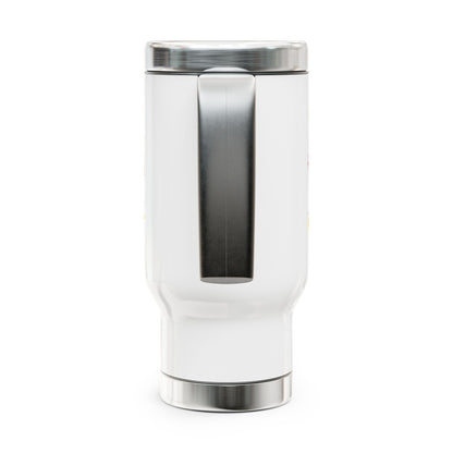 Too Enlightened for This Sh*t – Yoga Girl Meditation Stainless Steel Travel Mug (14oz)