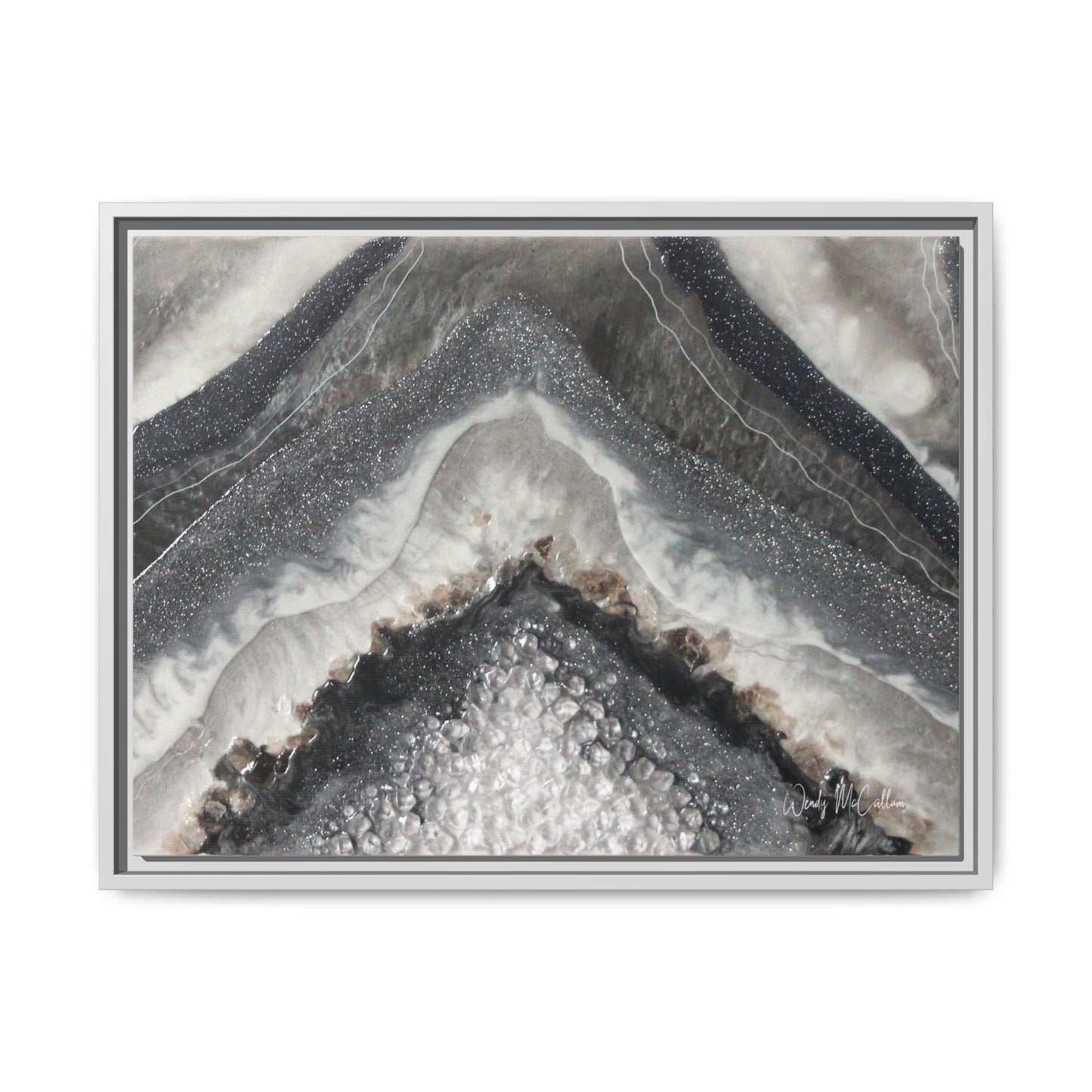 Grey Moonstone Framed Print - Splendour