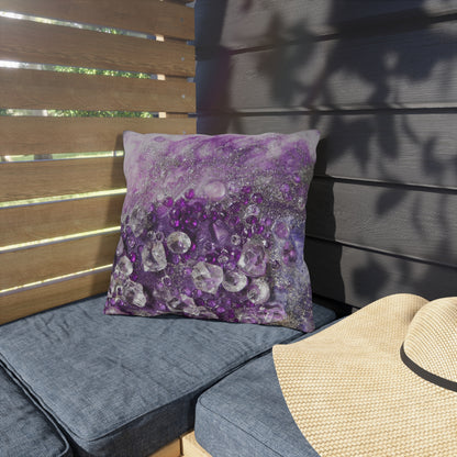 Amethyst Dreams Elegance Outdoor Pillow — Patio Cushion