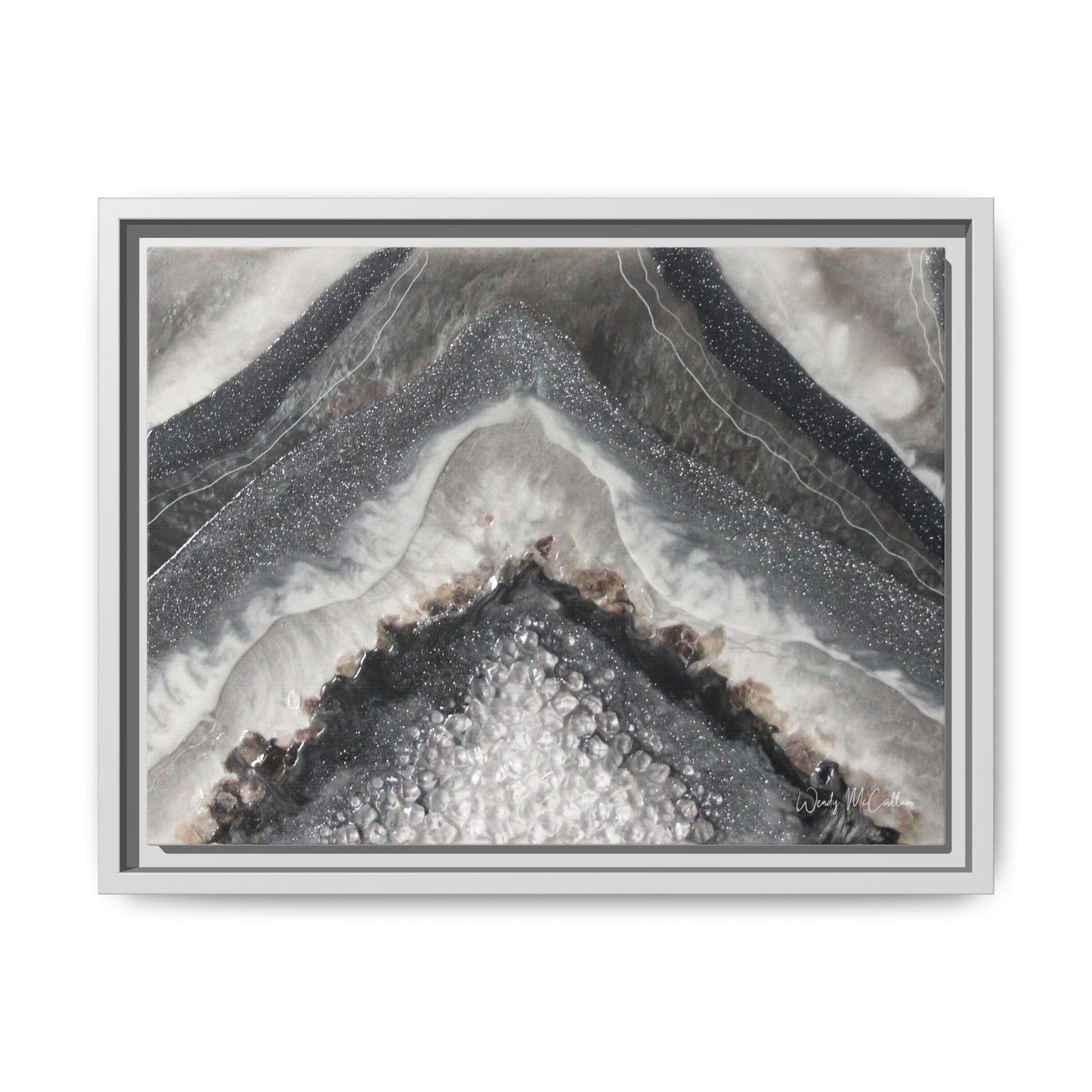 Grey Moonstone Framed Print - Splendour
