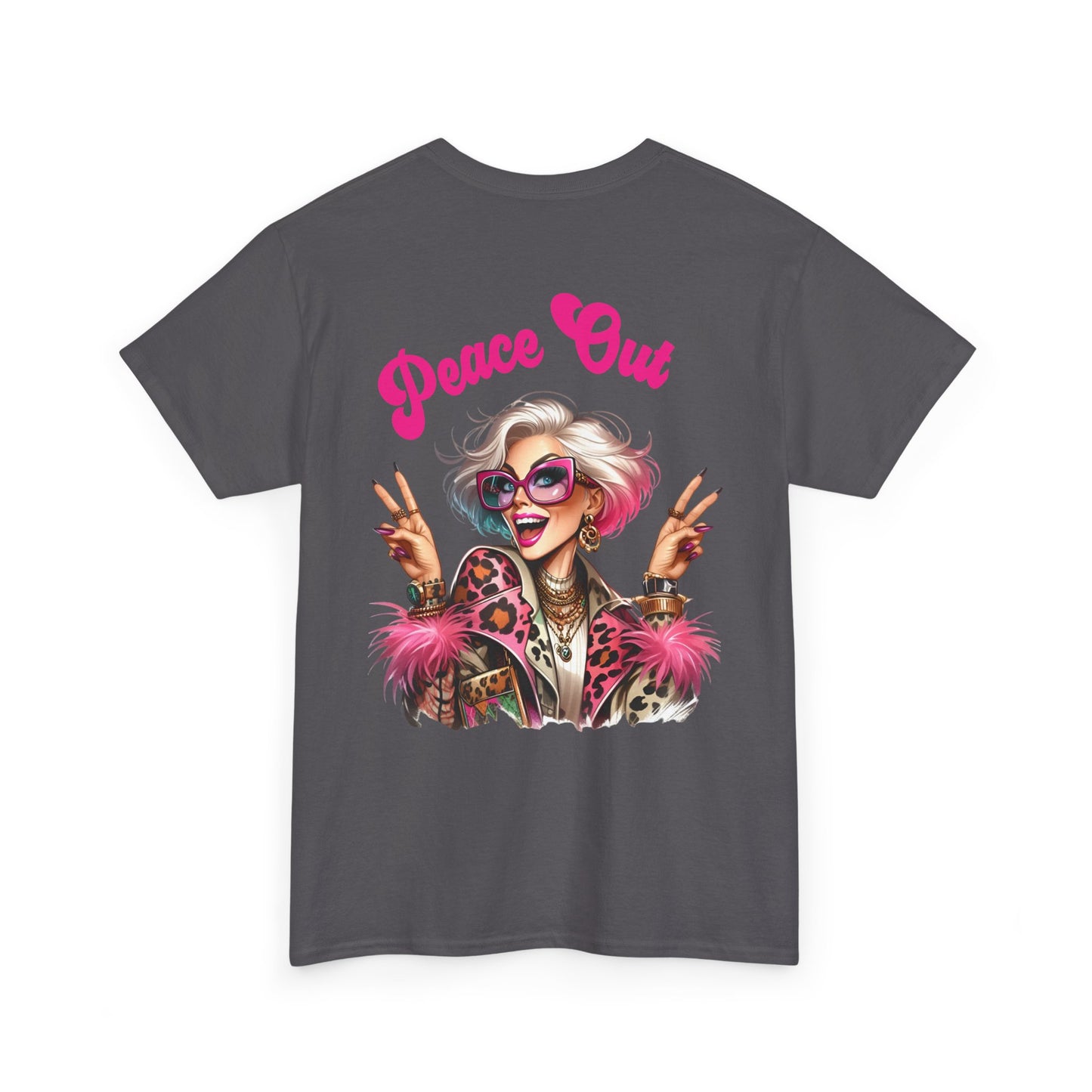 Peace Out – Glam Confidence Woman in Her Prime T-Shirt