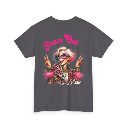 Peace Out – Glam Confidence Woman in Her Prime T-Shirt