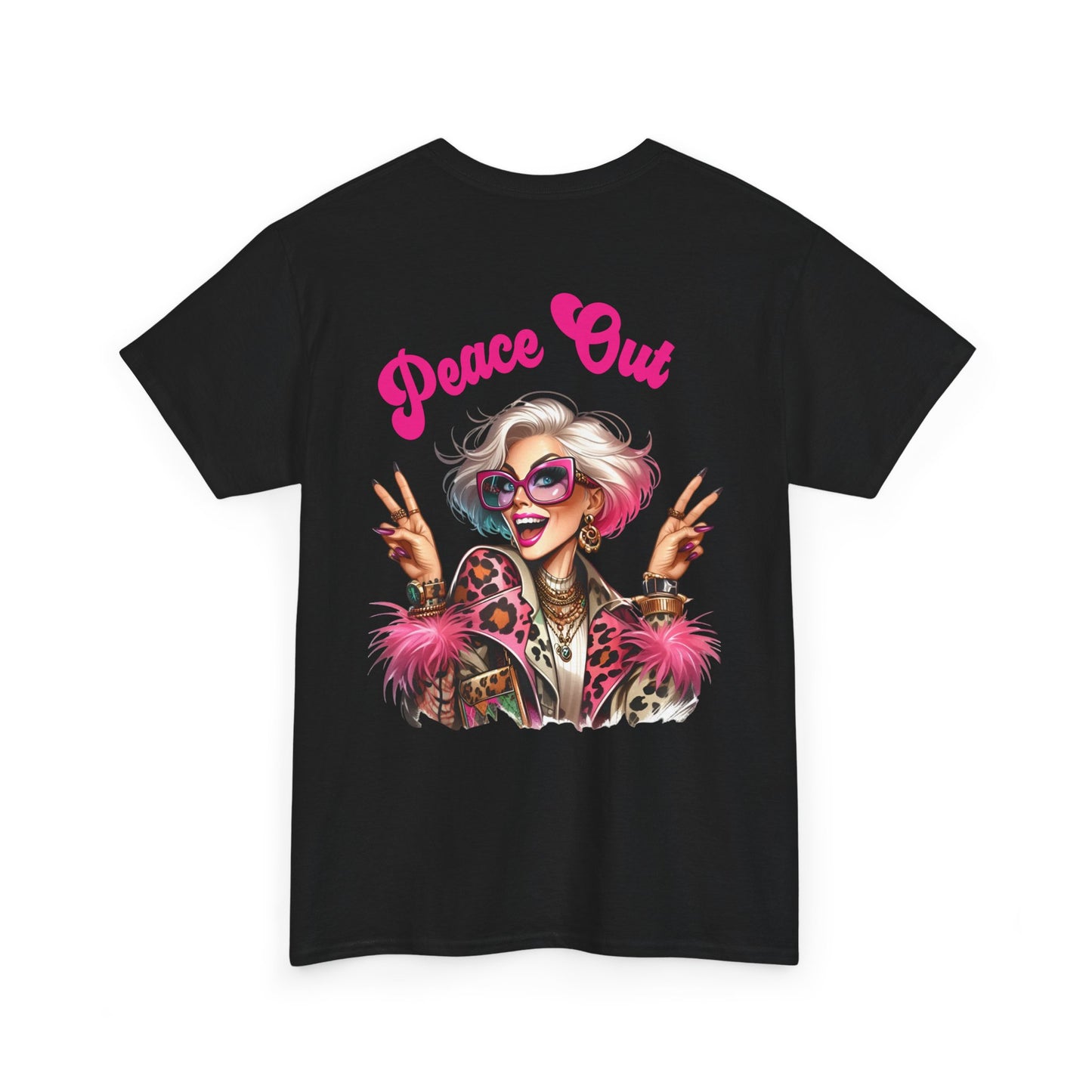 Peace Out – Glam Confidence Woman in Her Prime T-Shirt