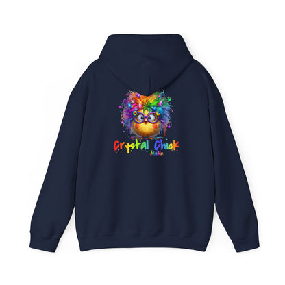 Crystal Chick Hoodie – Cute Rainbow Chick with Crystals | For Crystal Lovers & Spiritual Souls