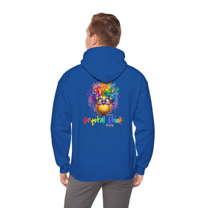 Crystal Chick Hoodie – Cute Rainbow Chick with Crystals | For Crystal Lovers & Spiritual Souls