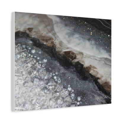 Grey Moonstone Canvas Wall Art - Opulence